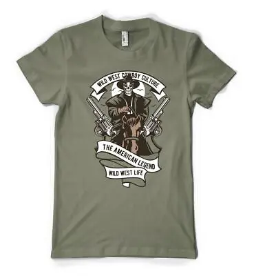 Buy Wild West Cowboy The American Legend Horse Personalised Unisex Adult T Shirt • 17.49£