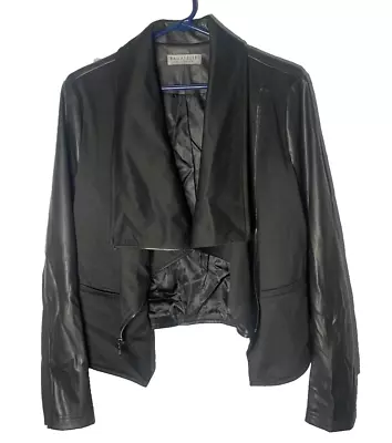 Buy Bagatelle Collection Faux Leather Envelope Zip Black Jacket Wm Sz Large • 17.04£