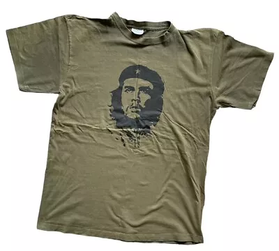 Buy Che Guevara T Shirt Large Vintage Khaki Sun Faded 90s • 18£