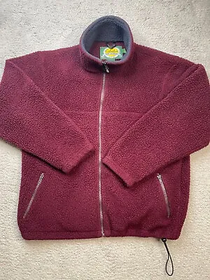 Buy Cabela's For Women Polartec Burgundy Sherpa Fleece Full Zip Jacket Size M Reg • 14.16£