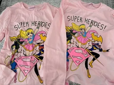 Buy Bundle 8  Girls New Tshirts Age 4-10 Years Cinderella Disney & Superhero • 0.99£