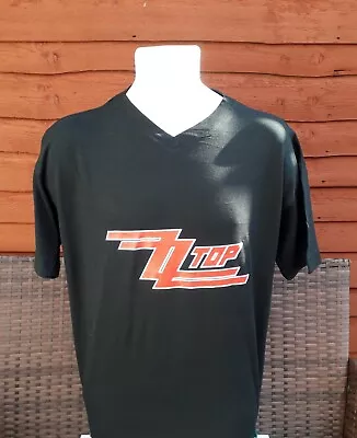 Buy ZZ Top V-Neck  T Shirt In Black Size XL • 10.99£