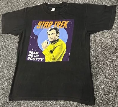 Buy Star Trek  1990 T-shirt Beam Me Up Scotty Size Men’s Xl • 13.95£