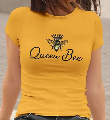 Buy Queen Bee Women's T Shirt - Any Colour - Novelty Bee Lover Gift Ladies T-Shirt • 10.99£