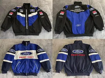 Buy Adult F1 Vintage Racing Jacket, Ford Jacket,Ebroidered Cotton Padded • 50£