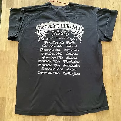 Buy Band Tour T-shirt Dropkick Murphys 2006 Black M 38” Boston Irish Official Merch • 24£