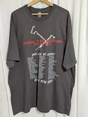 Buy Rush Roll The Bones 1991-1992 T Shirt 2XL Grey • 21.99£