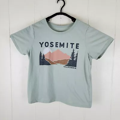 Buy Yosemite Shirt Women Extra Large Green Graphic Crew Neck Short Sleeve Stretch • 8.03£