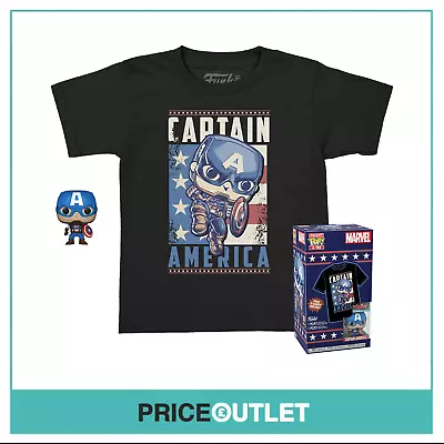 Buy Funko Pocket Pop! & Tee - Marvel: Captain America • 14.99£