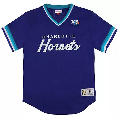 Buy Mitchell & Ness Charlotte Hornets Special Script Mesh Jersey V Neck T-Shirt • 37.99£