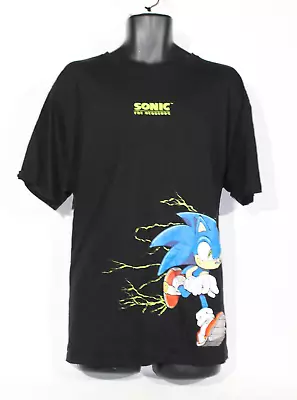 Buy Sonic The Hedgehog Gaming T-Shirt 2XL XXL Black Short Sleeve Graphic Print Mens • 13.99£