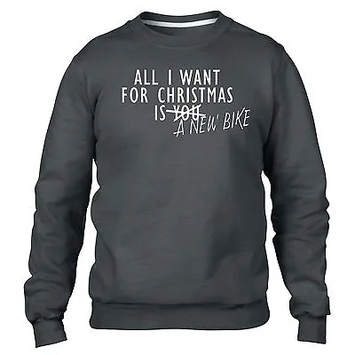 Buy All I Want For Christmas Is A New Bike JUMPER SWEATER Motorbike Present Gift  • 24.99£