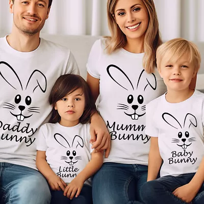 Buy Personalised Easter Bunny Egg Husband Wife Kid Cute Spring Family T-Shirt#ED • 9.99£