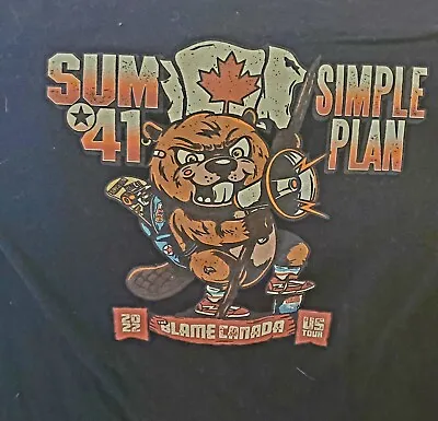 Buy Blame Canada Tour Sum 41 Simple Plan Official Tour Tshirt PopPunk Music  SIZE XL • 38.43£