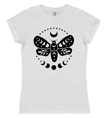 Buy Mystical Moth T-Shirt Moon T-Shirt Celestial Insect Boho Witchy Halloween Tee • 15.95£