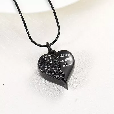 Buy Openable Angel Wing Heart Cremation Ashe Jewellery Urn Necklace For Ashe Pendant • 11.39£