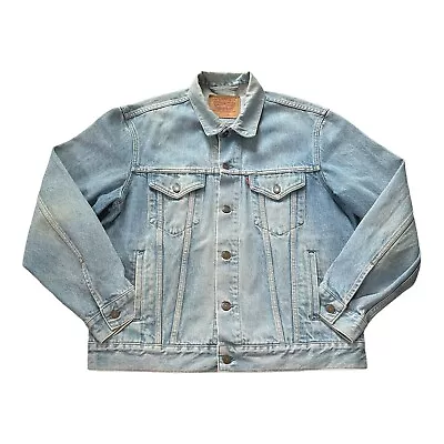 Buy Vintage Levi's Denim Jacket 70503 Mens Large Blue Trucker For Battle Vest *Flaws • 27.99£