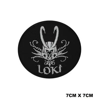 Buy LOKI Round Superhero Movie Logo Embroidered Patch Iron On/Sew On Patch Batch • 2.09£