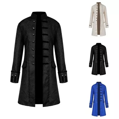Buy Elegant Men's Victorian Vintage Steampunk Tailcoat Jacket Cosplay Costume • 11.45£