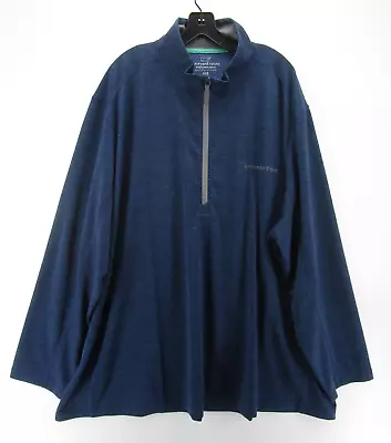 Buy Vineyard Vines Jacket Men 4X B Big Blue Pullover 1/4 Zip Whale Breathable NEW • 102.12£