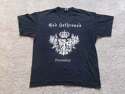 Buy GOD DETHRONED Passiondale Vintage 09 Balkan Tour T Shirt Black LP XL Death Metal • 78£