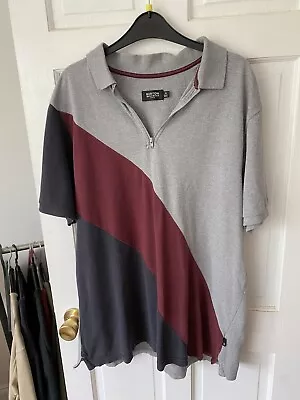 Buy Burton Mens Short Sleeve Top Tshirt Shirt XL Cotton Grey Burgundy Navy • 0.99£