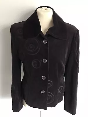 Buy Ladies Designer Short Jacket Size 10 (38”) By FERAUD Brown Fine Corduroy Jacket • 3.99£