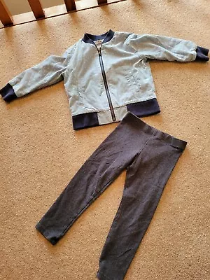 Buy Girls Courage & Kind Cotton Jacket 3-4 Years Mickey Mouse & Grey Next Leggings • 4.99£