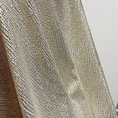 Buy Jersey Foil Silver On Cream One Way Stretch Hologram Textured Dress Fabric M1740 • 9.99£