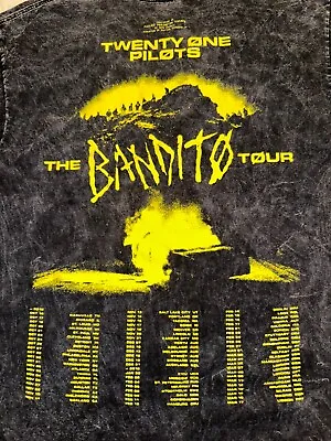 Buy Twenty One Pilots Mens Medium Bandito Tour Black / Gray T-Shirt 21 Pilots Tee  • 16.11£