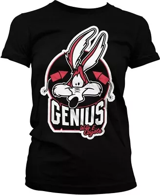 Buy Looney Tunes Wile E. Coyote Genius Girly Tee Damen T-Shirt Black • 28.83£