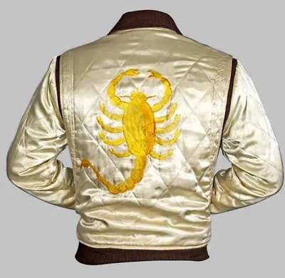 Buy DRIVE Jacket Scorpion Bomber Satin Quilted Ryan Gosling Costume Outerwear • 57.79£