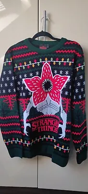 Buy Stranger Things Christmas Jumper Demogorgan Unisex - Large - New • 19.99£
