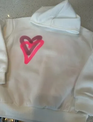 Buy Sprayed Tracksuit Sweatshirt Hoodie - Graffiti - Girls/Ladies Evil Eye/Heart • 25£