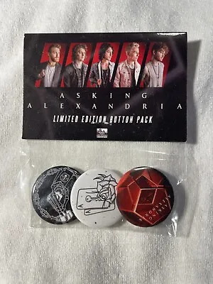 Buy Asking Alexandria Limited Edition Button Pin Pack Rare Promo Swag Merch • 7.53£