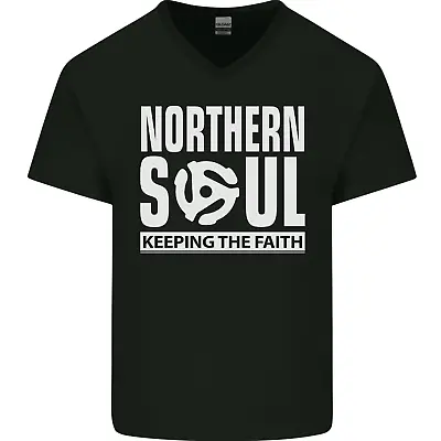 Buy Northern Soul Vinyl 33rpm Record Insert Mens V-Neck Cotton T-Shirt • 9.99£