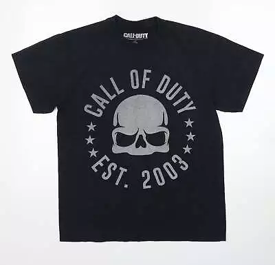 Buy Call Of Duty Mens Black Cotton T-Shirt Size S Round Neck • 5.75£