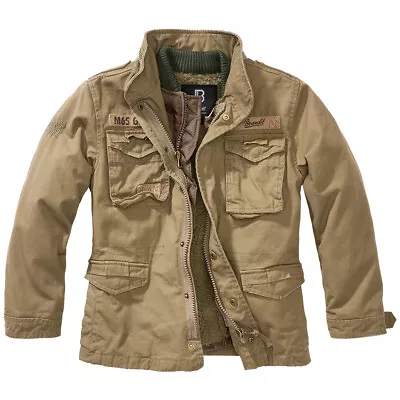 Buy Brandit Kids M-65 Giant Jacket Breathable Removable Lining Warm Cotton Camel • 112.95£