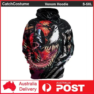 Buy Venom Novelty Hoodie 3D Print Sweatshirt Pullover Hooded Casual Jacket Coat • 22.50£