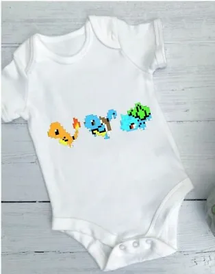 Buy Baby Vest, Gameboy, Pokemon, New Baby Gift, Childrens Clothing • 9.99£