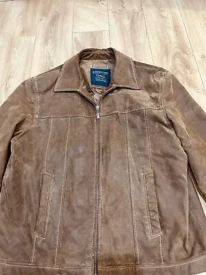 Buy Men’s State Of Art Size M Brown Genuine Leather Jacket Modern Classic RRP£399 • 34.99£