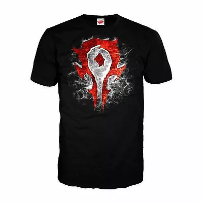 Buy Warcraft Horde Logo Burst Official Men's T-shirt (Black) • 22.99£