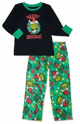 Buy Kids Dr. Seuss The Grinch Pajamas Set Shirt Pants Boy Girl 6 6x 10 12 Christmas • 15.02£