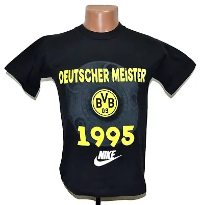 Buy Borussia Dortmund 1994/1995 Football Cotton Tee Shirt Jersey Nike Size M Boys • 26.99£