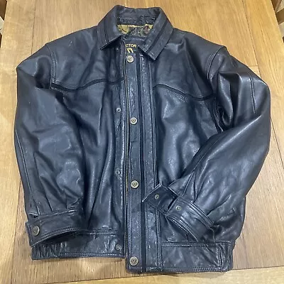 Buy VICTOR SANJUAN LEATHER JACKET COAT VINTAGE DISTRESSED SIZE 50 Soft Leather • 15£
