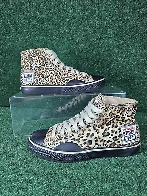 Buy Size 8 Women-Vision Street Wear Leopard Print Hi Top Skater Sneaker • 43.43£