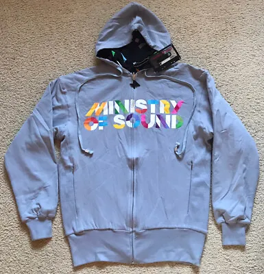 Buy 011 NWT Authentic Ministry Of Sound Hoodie Mashed Up Zip Jumper Top Adults XS • 9.48£