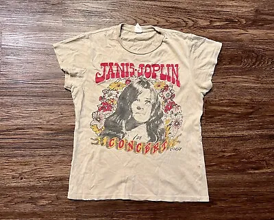Buy MadeWorn Janis Joplin Concert 1967 Distressed Short Sleeve Floral Shirt Size XS • 85.04£