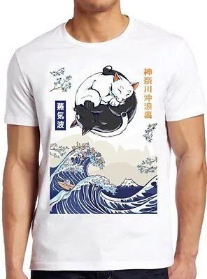 Buy Yin Yang Cat Kitten Maneki Neko Luck The Great Wave Funny Gift Tee T Shirt M1093 • 6.35£