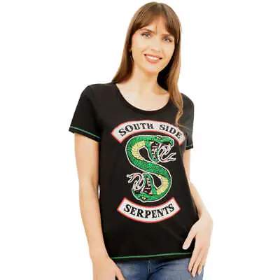Buy Riverdale Southside Serpents Logo Poster Official Women Black T-shirt Size Small • 4.95£